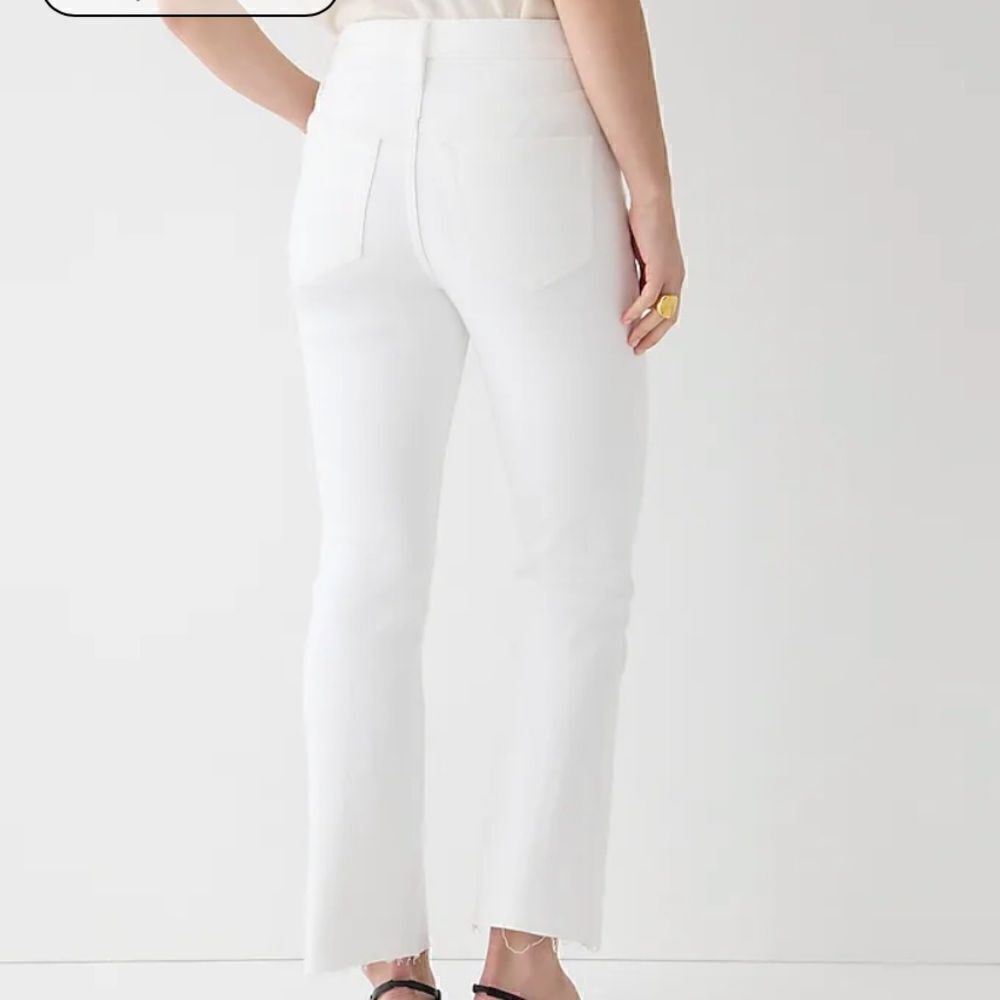 J. Crew Petite 9" demi-boot crop jean in white wash* - Picture 4 of 10